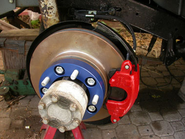 Disc brake on hub